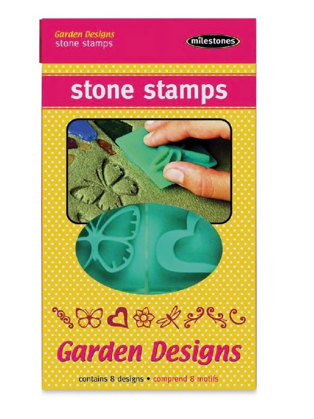 New Milestones Mosaic Stone Stamps - Garden Designs - Stepping Stone Clay